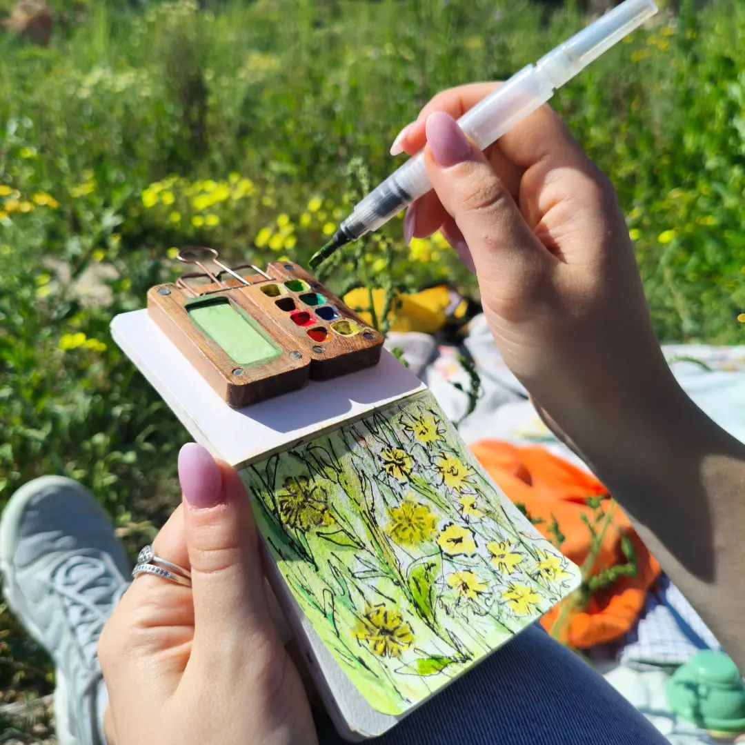 Kit Acquerello Portatile Mini – Crea ovunque la tua arte